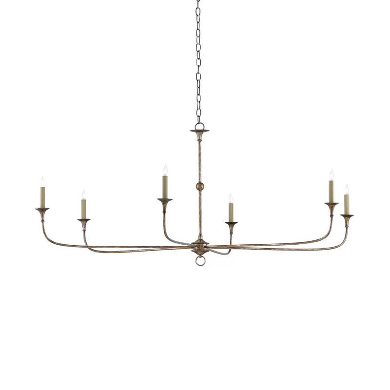 Elara Candle Chandelier – Modern Brass Candelabra Chandelier for Dining Room