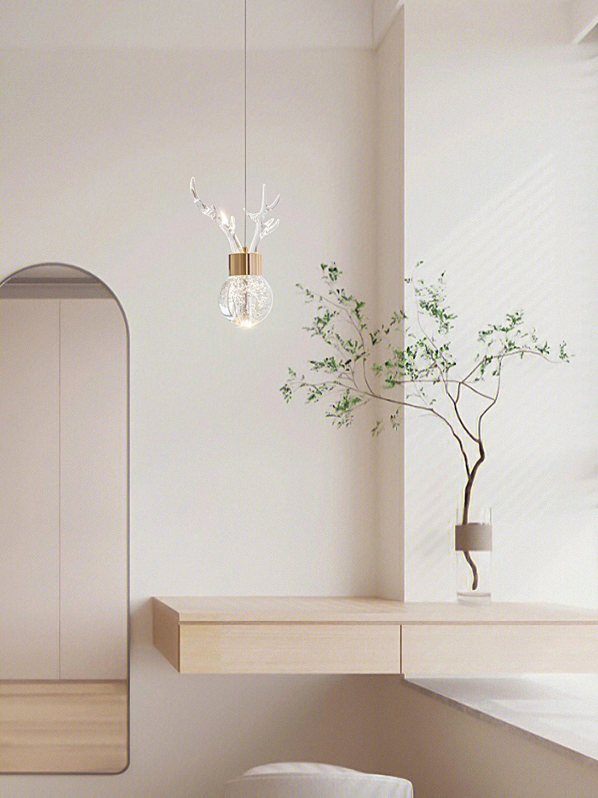 Antler Bubble Pendant Light