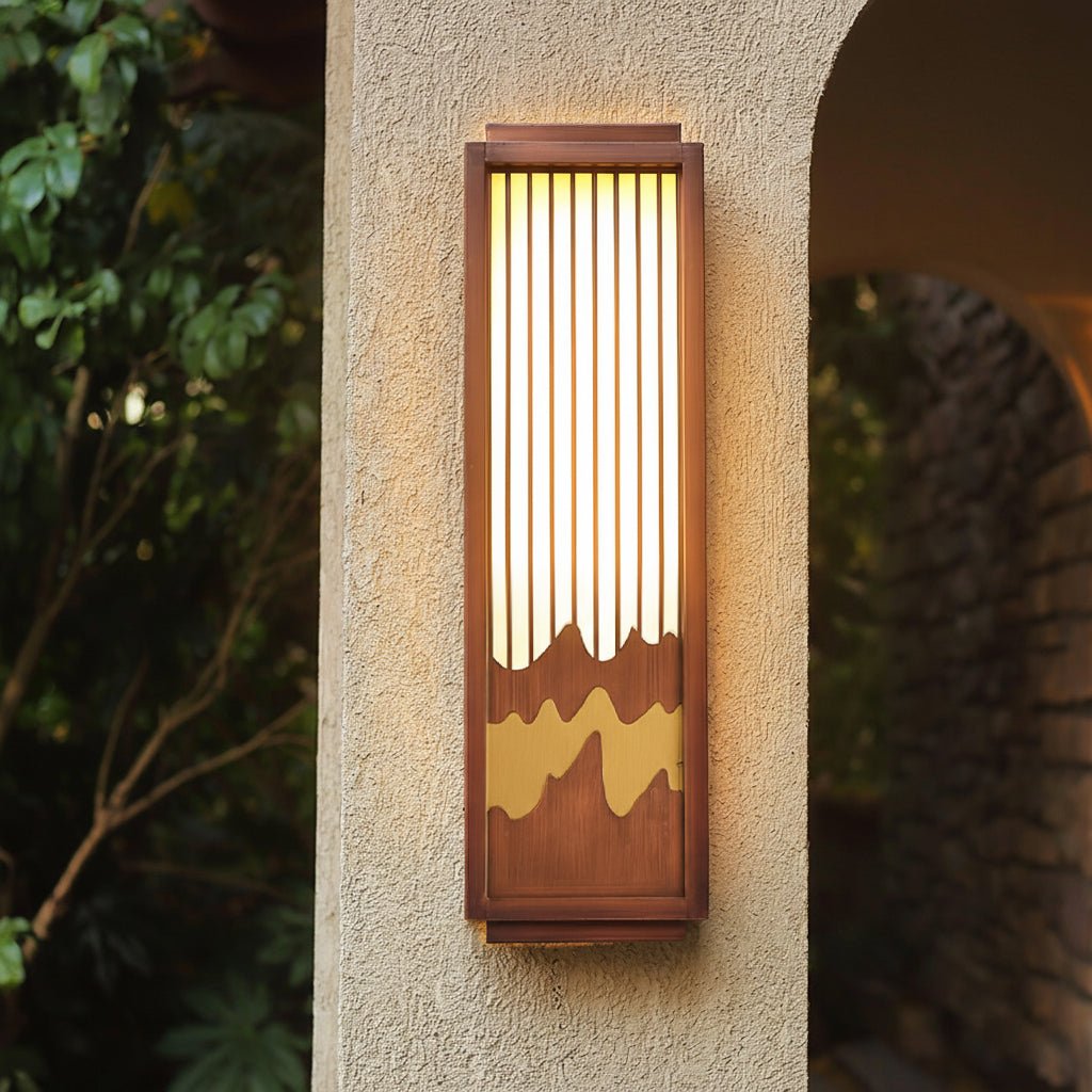 Anvia Outdoor Wall Light in Stainless Steel and Alabaster