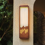 Anvia Outdoor Wall Light in Stainless Steel and Alabaster