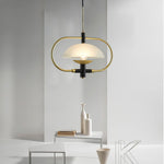 Aperture Pendant Light – Modern Glass & Metal Hanging Lamp for Living Room, Bedroom, Kitchen