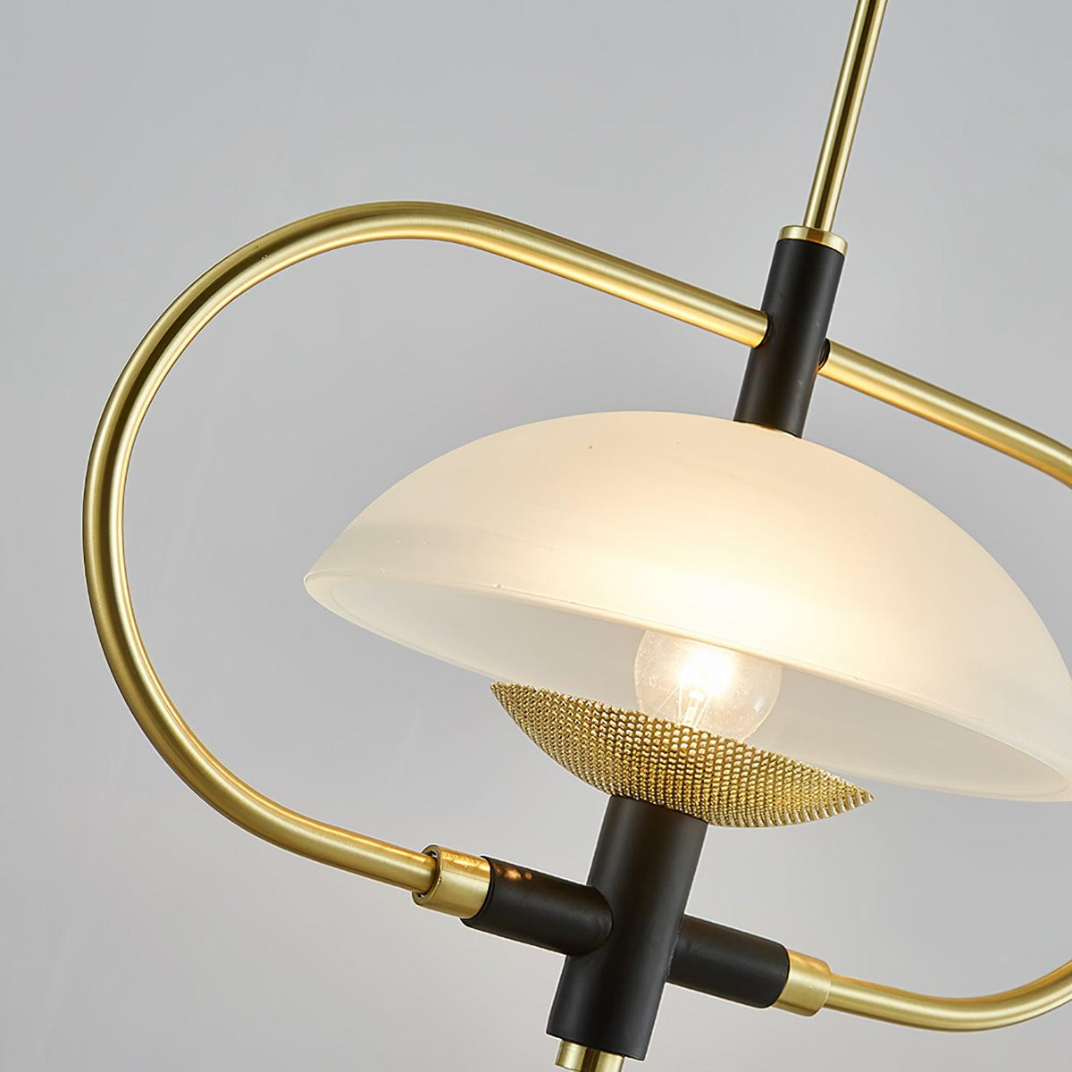 Aperture Pendant Light – Modern Glass & Metal Hanging Lamp for Living Room, Bedroom, Kitchen