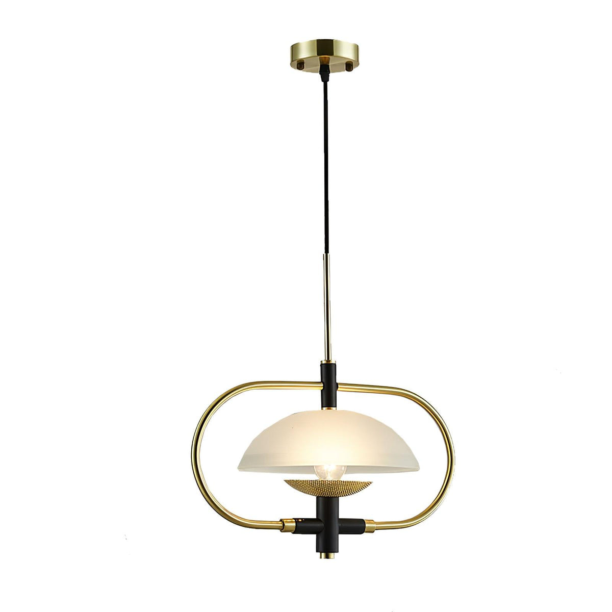 Aperture Pendant Light – Modern Glass & Metal Hanging Lamp for Living Room, Bedroom, Kitchen