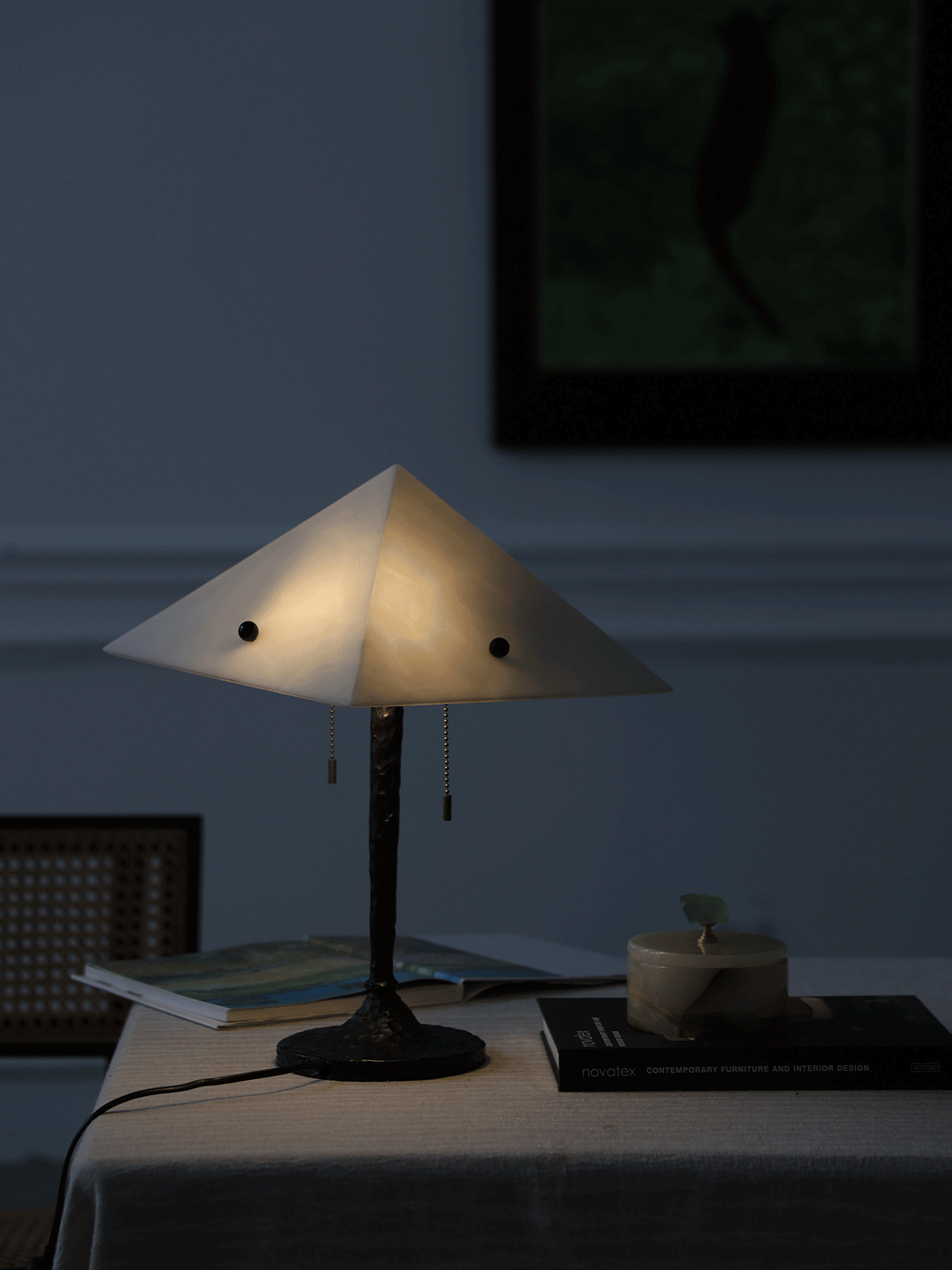 Apex Alabaster Prism Table Lamp — Sculptural Modern Illumination
