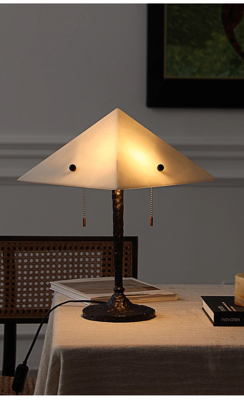 Apex Alabaster Prism Table Lamp — Sculptural Modern Illumination