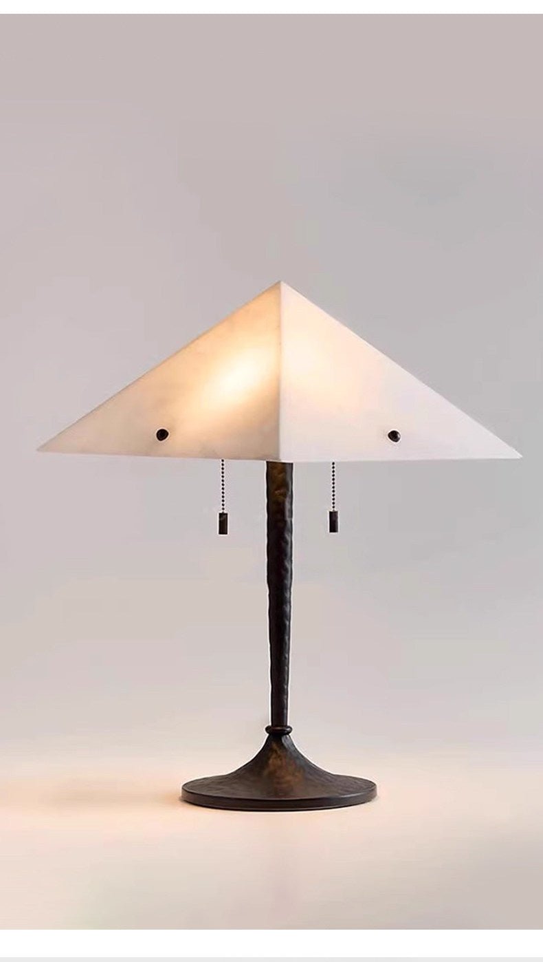 Apex Alabaster Prism Table Lamp — Sculptural Modern Illumination