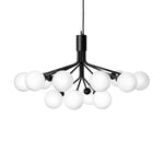 Artisan Glass Globe Cluster Chandelier in Brass or Black