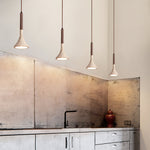 Aplomb Travertine Pendant Light – Natural Stone & Wood Minimalist Hanging Lamp