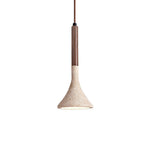 Aplomb Travertine Pendant Light – Natural Stone & Wood Minimalist Hanging Lamp