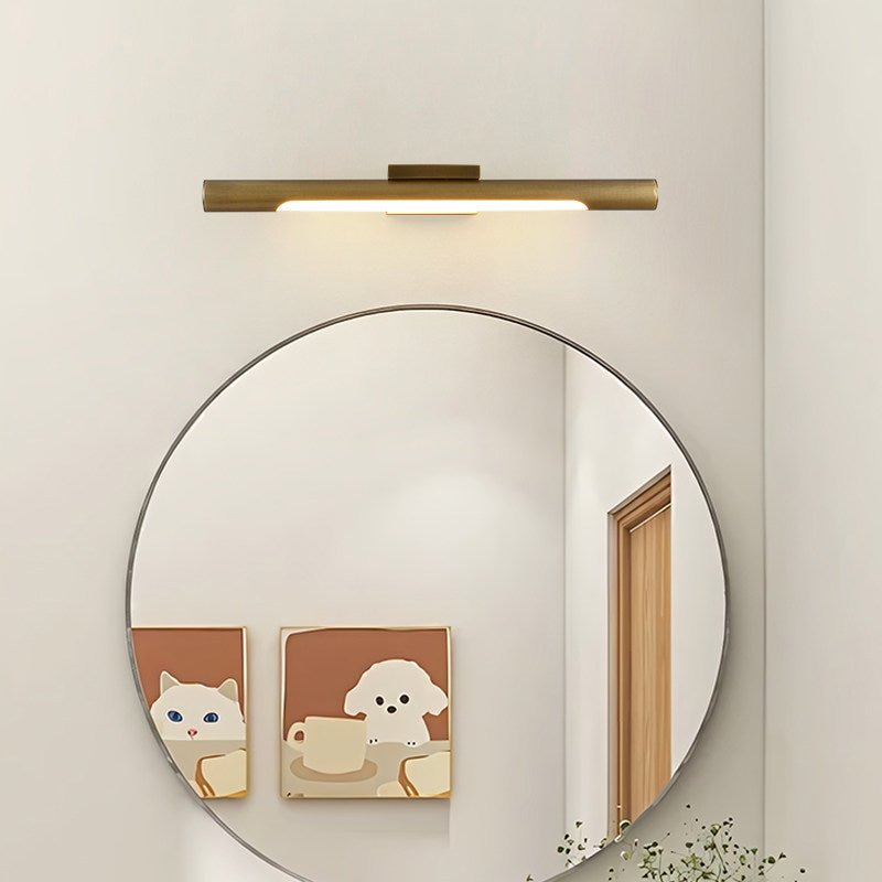 Liora Brass LED Wall Sconce | Modern Linear Wall Light for Bedroom & Living Room