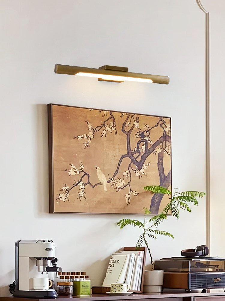 Liora Brass LED Wall Sconce | Modern Linear Wall Light for Bedroom & Living Room