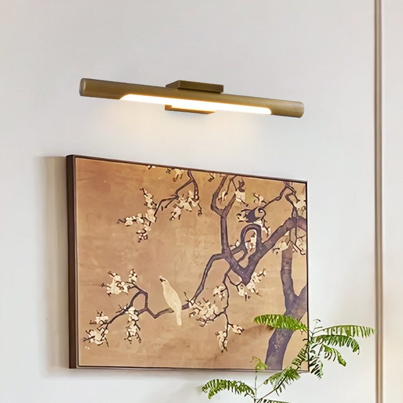 Liora Brass LED Wall Sconce | Modern Linear Wall Light for Bedroom & Living Room
