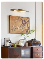 Liora Brass LED Wall Sconce | Modern Linear Wall Light for Bedroom & Living Room