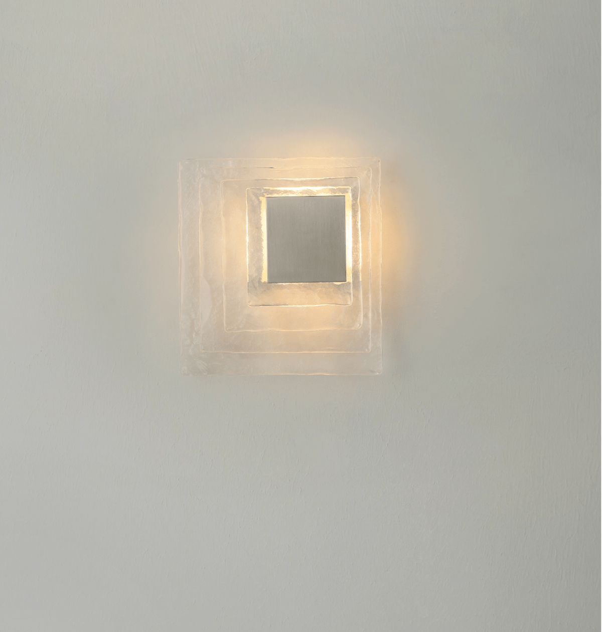 Aqua Cascade Wall Sconce – Handcrafted Textured Glass LED Light