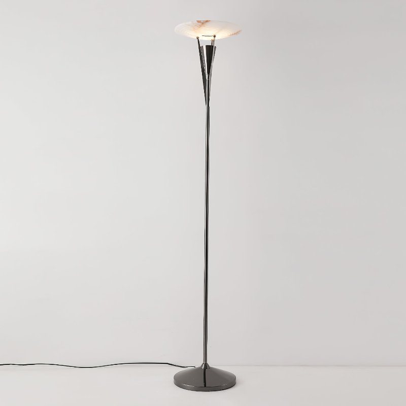 Aragon Alabaster Floor Lamp – Modern Sculptural Torchiere for Living Spaces