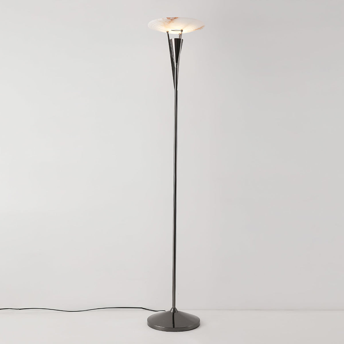 Aragon Alabaster Floor Lamp – Modern Sculptural Torchiere for Living Spaces