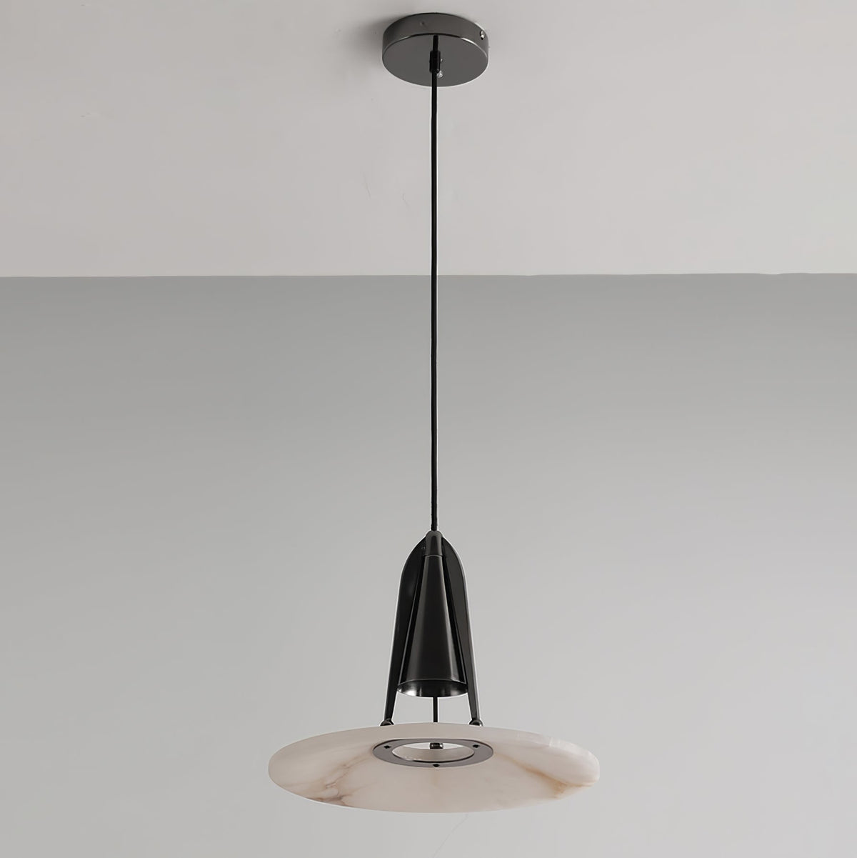 Aragon Alabaster Pendant Light – Sculptural Metal & Natural Stone