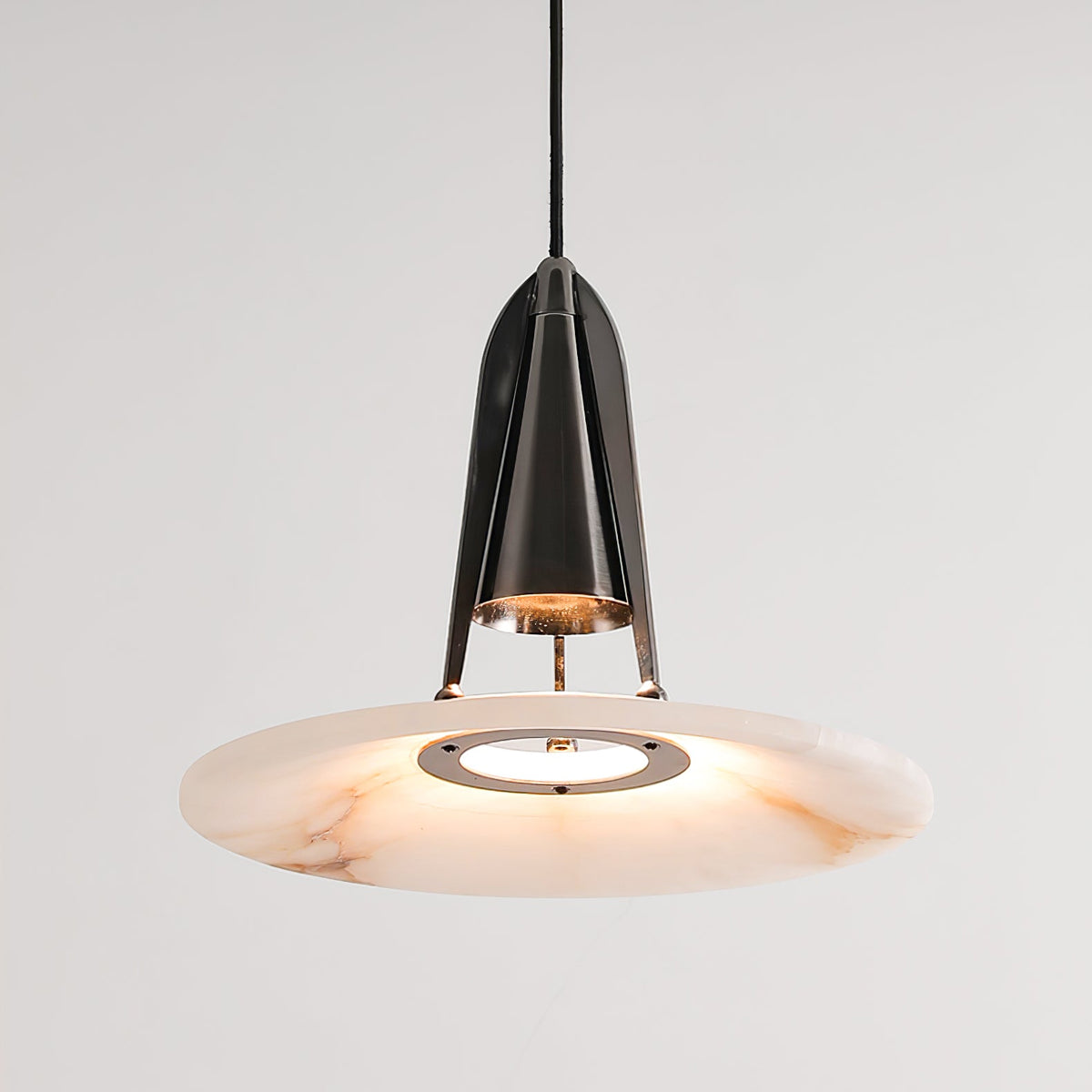 Aragon Alabaster Pendant Light – Sculptural Metal & Natural Stone