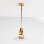 Aragon Alabaster Pendant Light – Sculptural Metal & Natural Stone