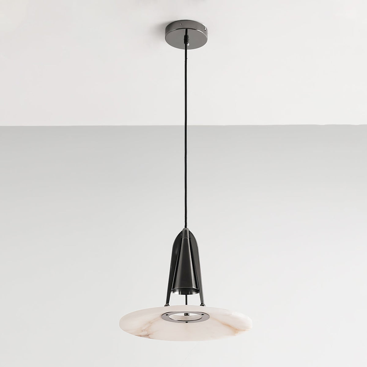 Aragon Alabaster Pendant Light – Sculptural Metal & Natural Stone