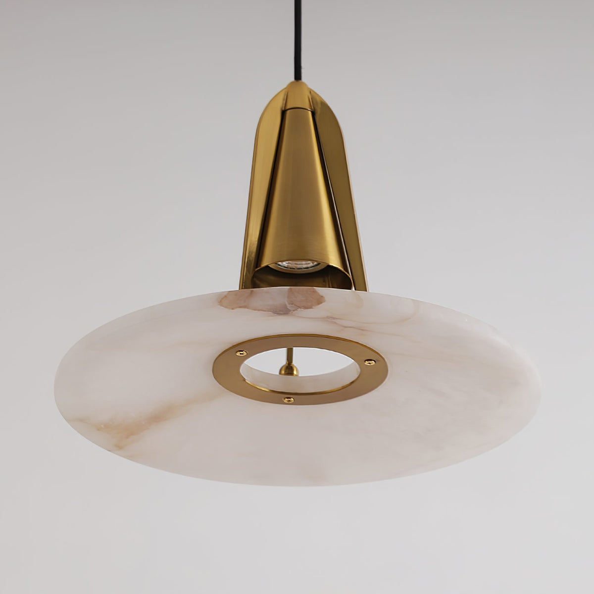 Aragon Alabaster Pendant Light – Sculptural Metal & Natural Stone