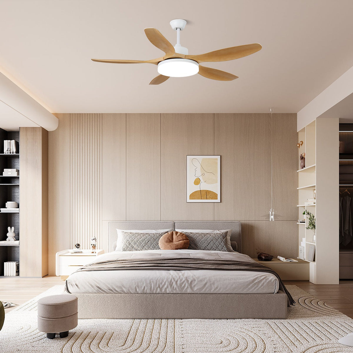 Keltis Ceiling Fan Light with LED and Remote – 48" or 52"
