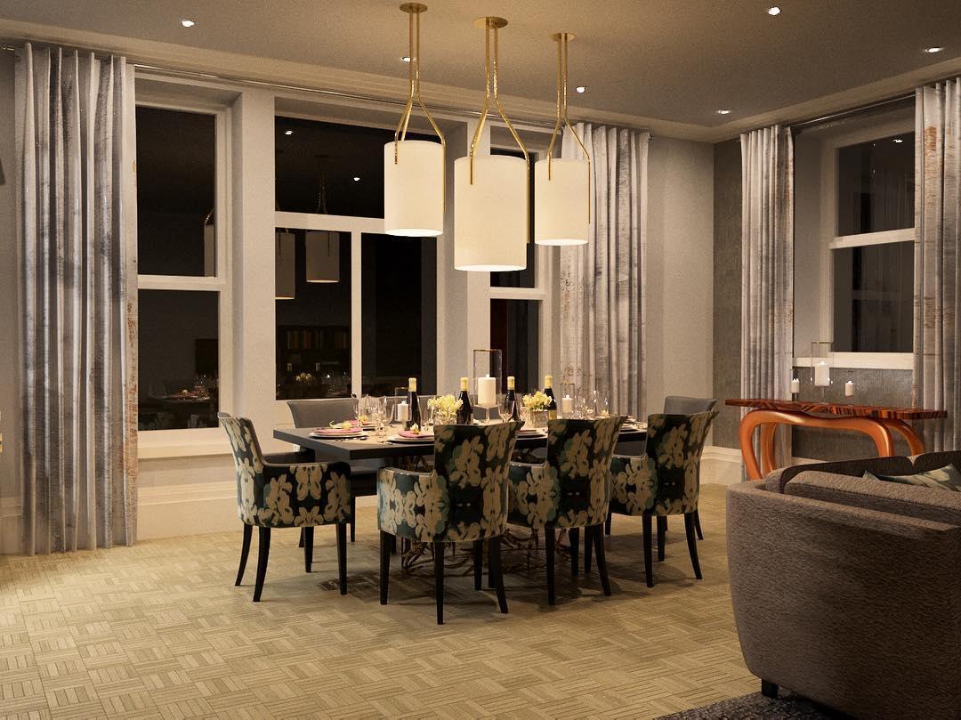 Arborescence Brass Linen Chandelier – Modern Minimalist Pendant for Dining and Foyer