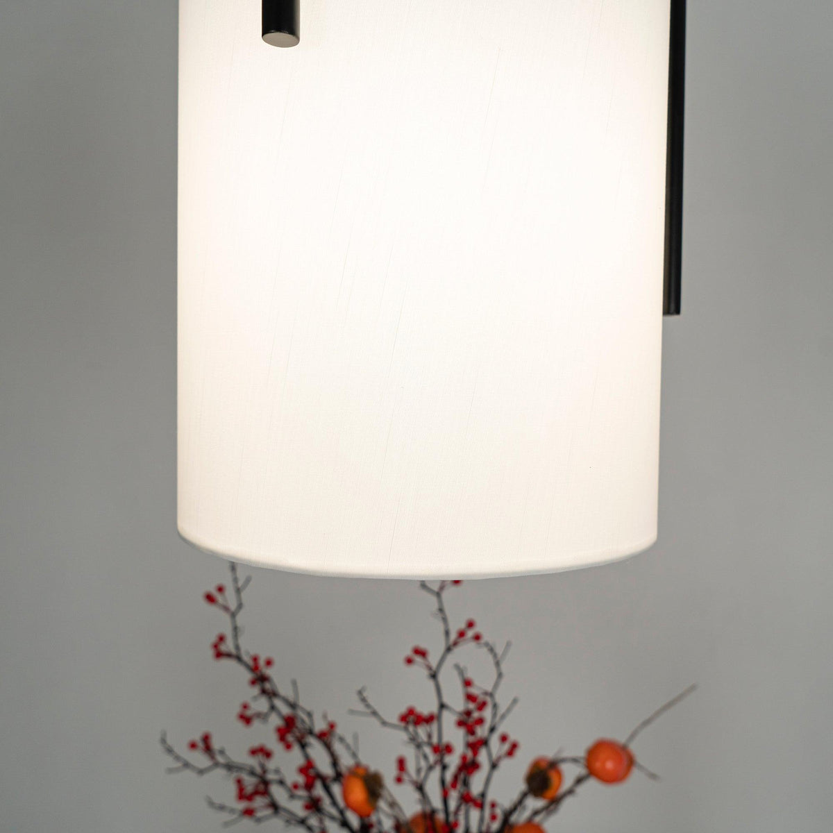 Arborescence Brass Linen Chandelier – Modern Minimalist Pendant for Dining and Foyer