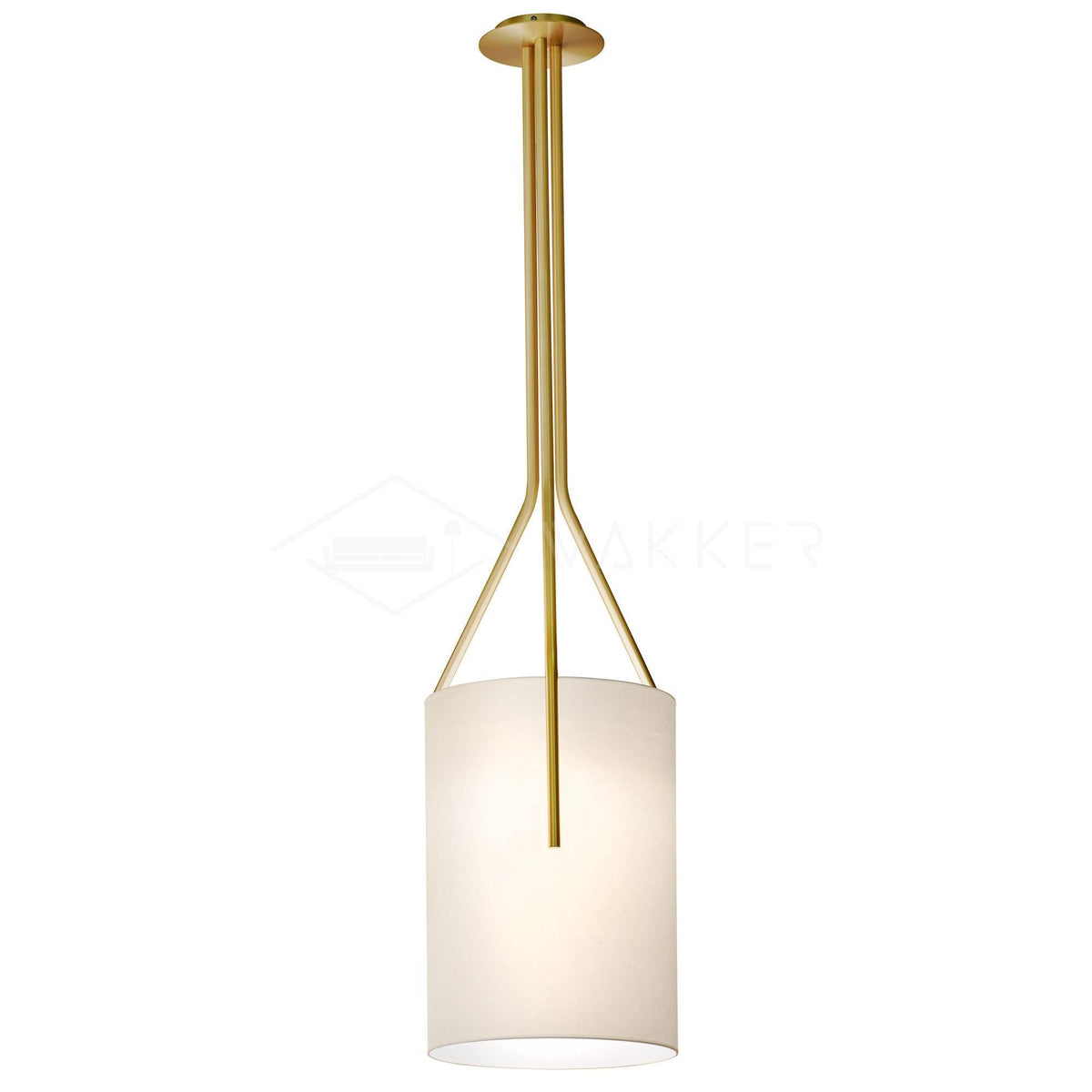 Arborescence Brass Linen Chandelier – Modern Minimalist Pendant for Dining and Foyer