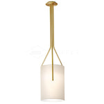 Arborescence Brass Linen Chandelier – Modern Minimalist Pendant for Dining and Foyer