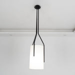 Arborescence Brass Linen Chandelier – Modern Minimalist Pendant for Dining and Foyer