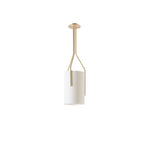 Arborescence Brass Linen Chandelier – Modern Minimalist Pendant for Dining and Foyer