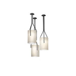 Arborescence Brass Linen Chandelier – Modern Minimalist Pendant for Dining and Foyer