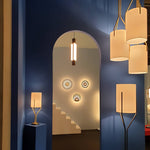 Arborescence Brass Linen Chandelier – Modern Minimalist Pendant for Dining and Foyer