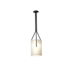 Arborescence Brass Linen Chandelier – Modern Minimalist Pendant for Dining and Foyer