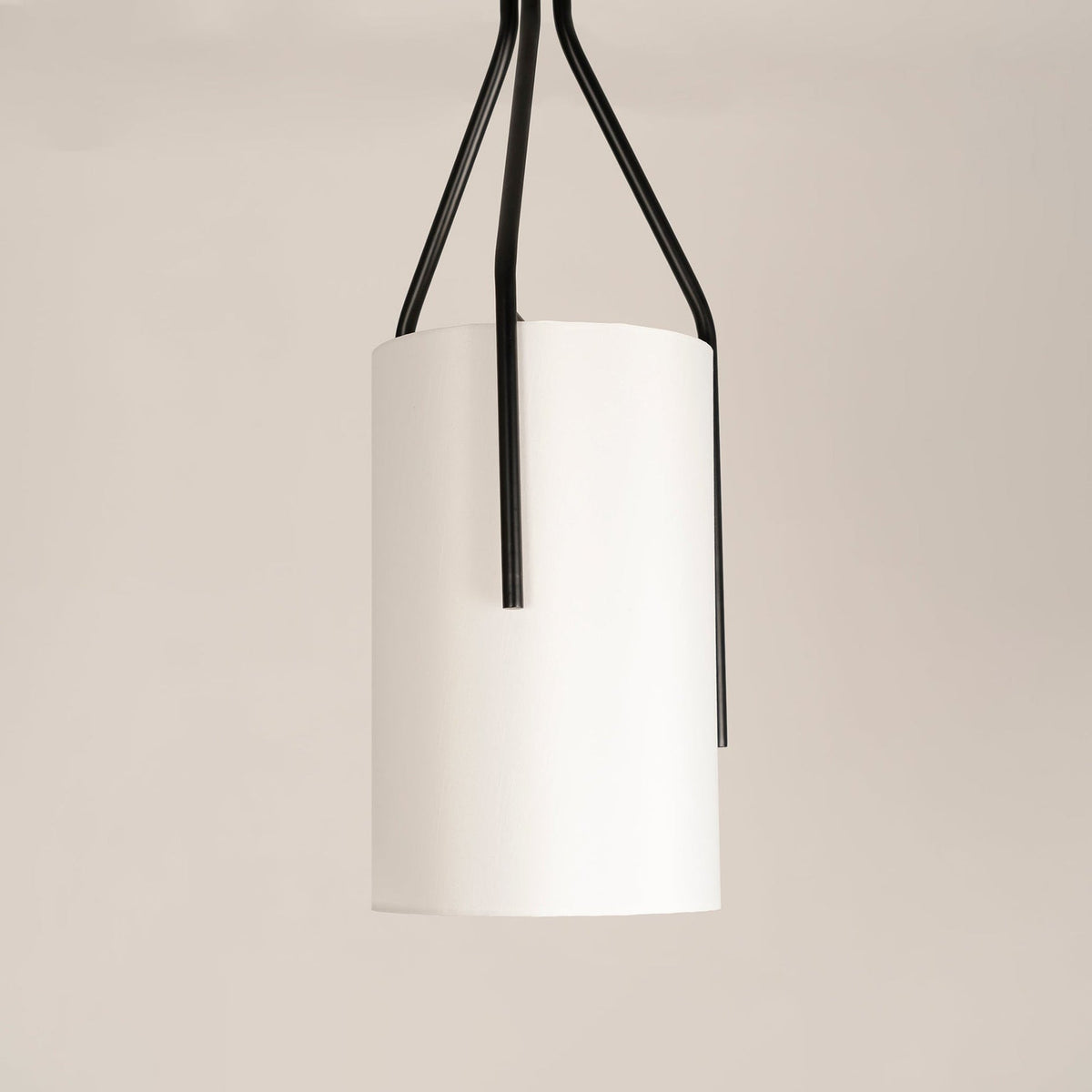 Arborescence Brass Linen Chandelier – Modern Minimalist Pendant for Dining and Foyer