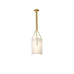 Arborescence Brass Linen Chandelier – Modern Minimalist Pendant for Dining and Foyer