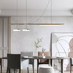 Arc Horizon Linear LED Island Pendant Light for Modern Interiors