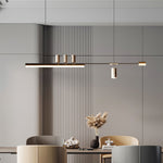 Arc Horizon Linear LED Island Pendant Light for Modern Interiors