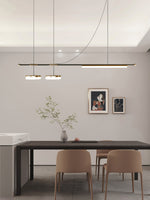 Arc Horizon Linear LED Island Pendant Light for Modern Interiors