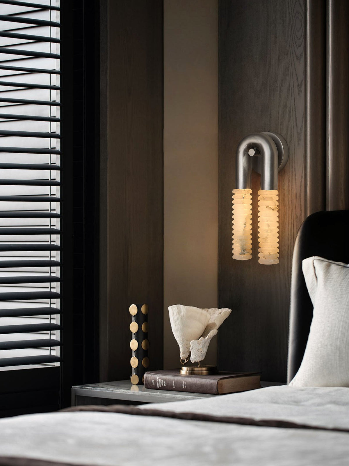 Arc Ridge Alabaster Wall Sconce – Modern LED Wall Light