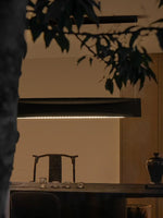 Arcadia Wave Linear Wood LED Pendant Light for Dining Room and Kitchen Island