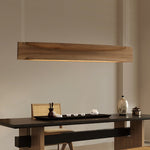 Arcadia Wave Linear Wood LED Pendant Light for Dining Room and Kitchen Island