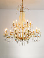 Arcadia Gold Crystal Chandelier – Modern Designer Ceiling Light for Elegant Interiors