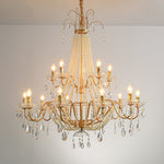 Arcadia Gold Crystal Chandelier – Modern Designer Ceiling Light for Elegant Interiors