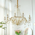 Arcadia Gold Crystal Chandelier – Modern Designer Ceiling Light for Elegant Interiors