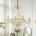 Arcadia Gold Crystal Chandelier – Modern Designer Ceiling Light for Elegant Interiors