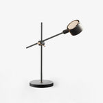Arclen Adjustable Table Lamp in Stainless Steel with Gold Shade