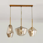 Arclinea Pendant Light in Antique Gold with Glass Shade