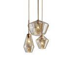 Arclinea Pendant Light in Antique Gold with Glass Shade